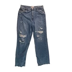 Zara Blue Distressed Skinny Jeans